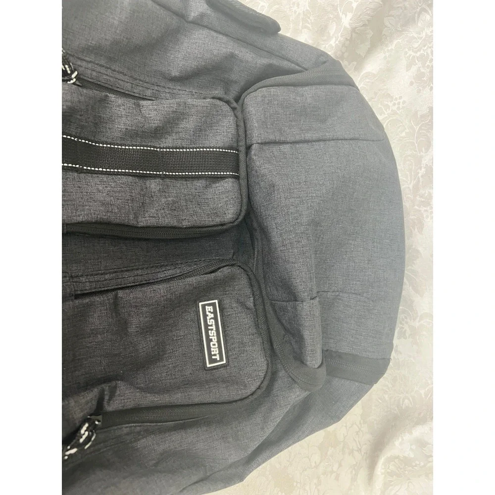 Eastsport Backpack Charcoal Gray Multi-Pocket School Travel Bag Padded Straps